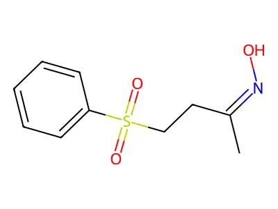 N-[4-(benzenesulfonyl)butan-2-ylidene]hydroxylamine structure