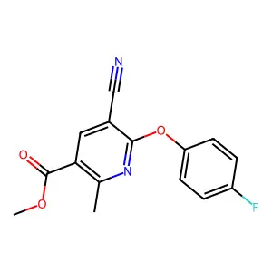Methyl 5-cyano-6-(4-fluorophenoxy)-2-methylnicotinate structure