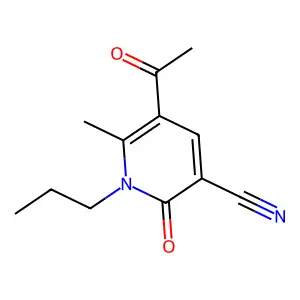 5-Acetyl-6-methyl-2-oxo-1-propyl-1,2-dihydro-3-pyridinecarbonitrile structure