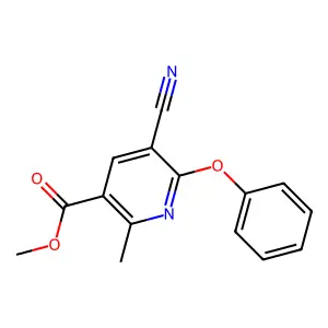 Methyl 5-cyano-2-methyl-6-phenoxypyridine-3-carboxylate structure