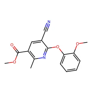 Methyl 5-cyano-6-(2-methoxyphenoxy)-2-methylnicotinate structure