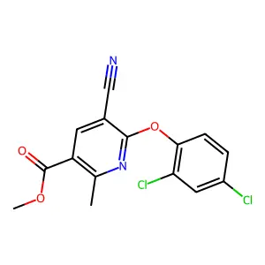 Methyl 5-cyano-6-(2,4-dichlorophenoxy)-2-methylnicotinate structure
