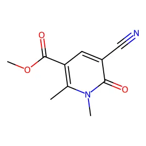 Methyl 5-cyano-1,2-dimethyl-6-oxo-1,6-dihydro-3-pyridinecarboxylate structure