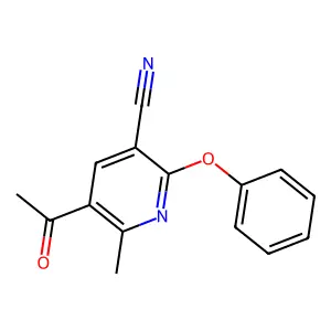 5-Acetyl-6-methyl-2-phenoxynicotinonitrile structure