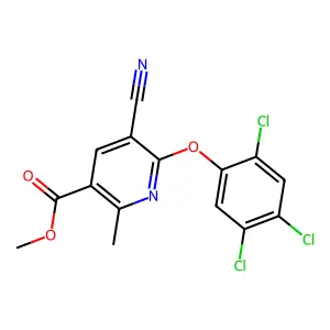 Methyl 5-cyano-2-methyl-6-(2,4,5-trichlorophenoxy)nicotinate structure