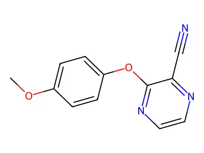 3-(4-Methoxyphenoxy)pyrazine-2-carbonitrile structure