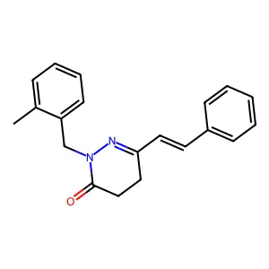 2-[(2-Methylphenyl)methyl]-6-(2-phenylethenyl)-4,5-dihydropyridazin-3-one structure