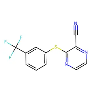 3-{[3-(Trifluoromethyl)phenyl]sulfanyl}-2-pyrazinecarbonitrile structure