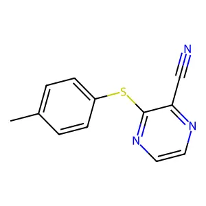 3-[(4-Methylphenyl)sulfanyl]-2-pyrazinecarbonitrile structure