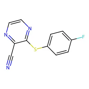 3-[(4-Fluorophenyl)sulfanyl]-2-pyrazinecarbonitrile structure