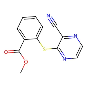 Methyl 2-[(3-cyano-2-pyrazinyl)sulfanyl]benzenecarboxylate structure