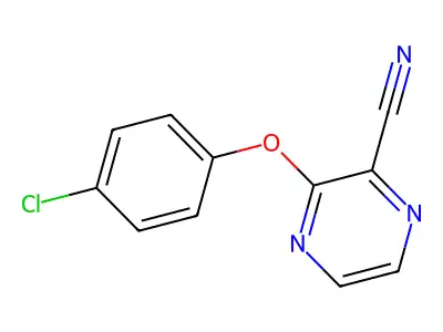 3-(4-Chlorophenoxy)pyrazine-2-carbonitrile structure
