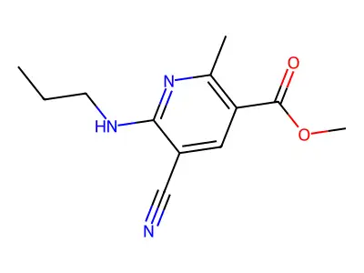 Methyl 5-cyano-2-methyl-6-(propylamino)nicotinate structure