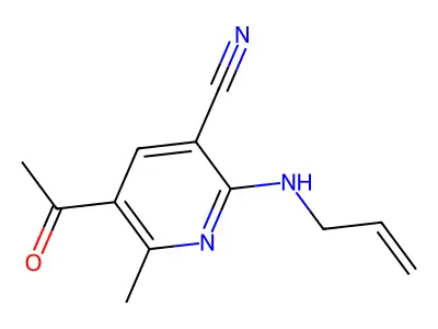 5-Acetyl-2-(allylamino)-6-methylnicotinonitrile structure