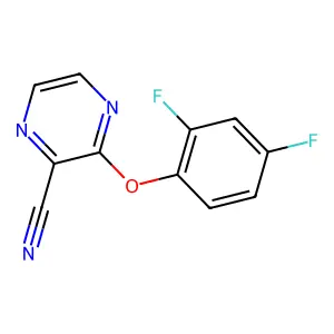 3-(2,4-Difluorophenoxy)pyrazine-2-carbonitrile structure