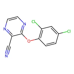 3-(2,4-Dichlorophenoxy)pyrazine-2-carbonitrile structure