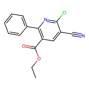 Ethyl 6-chloro-5-cyano-2-phenylnicotinate structure
