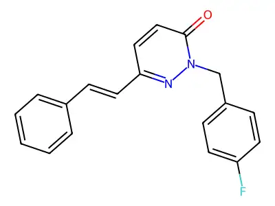 2-[(4-Fluorophenyl)methyl]-6-(2-phenylethenyl)-3(2H)-pyridazinone structure