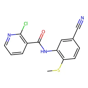 2-Chloro-N-(5-cyano-2-(methylsulfanyl)phenyl)nicotinamide structure
