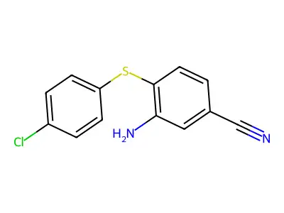 3-Amino-4-[(4-chlorophenyl)sulfanyl]benzenecarbonitrile structure