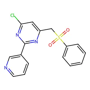 4-Chloro-6-[(phenylsulfonyl)methyl]-2-(3-pyridinyl)pyrimidine structure
