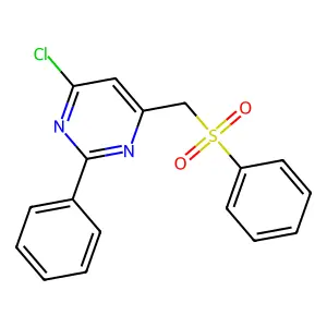 4-Chloro-2-phenyl-6-[(phenylsulfonyl)methyl]pyrimidine structure