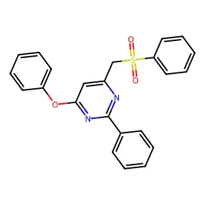 4-Phenoxy-2-phenyl-6-[(phenylsulfonyl)methyl]pyrimidine structure