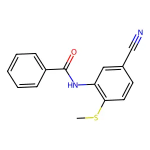 N-(5-Cyano-2-(methylsulfanyl)phenyl)benzenecarboxamide structure