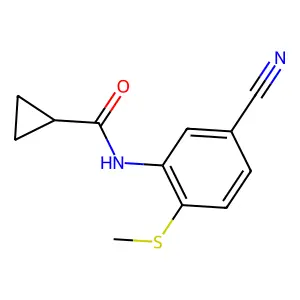 N-(5-Cyano-2-(methylsulfanyl)phenyl)cyclopropanecarboxamide structure