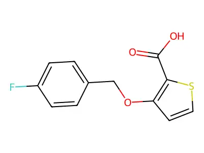 3-[(4-fluorophenyl)methoxy]thiophene-2-carboxylic Acid structure
