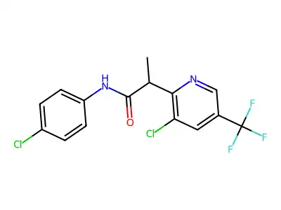 N-(4-Chlorophenyl)-2-(3-chloro-5-(trifluoromethyl)-2-pyridinyl)propanamide structure