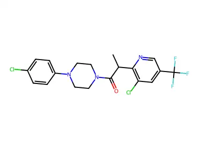 1-(4-(4-Chlorophenyl)piperazino)-2-(3-chloro-5-(trifluoromethyl)-2-pyridinyl)-1-propanone structure