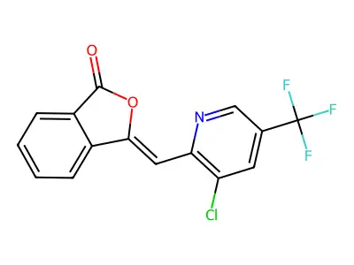 3-[[3-Chloro-5-(trifluoromethyl)-2-pyridinyl]methylidene]-2-benzofuran-1-one structure