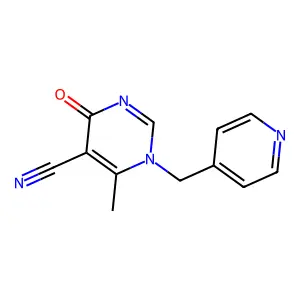 6-Methyl-4-oxo-1-(4-pyridinylmethyl)-1,4-dihydro-5-pyrimidinecarbonitrile structure
