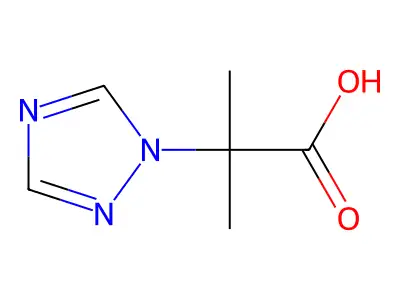 2-methyl-2-(1H-1,2,4-triazol-1-yl)propanoic acid structure