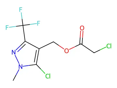 [5-chloro-1-methyl-3-(trifluoromethyl)-1H-pyrazol-4-yl]methyl 2-chloroacetate structure