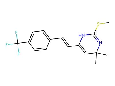 1,4-Dihydro-4,4-dimethyl-2-(methylthio)-6-[2-[4-(trifluoromethyl)phenyl]ethenyl]pyrimidine structure