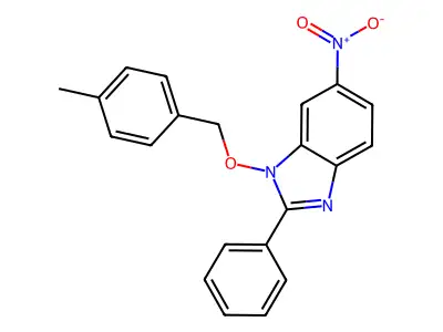 1-[(4-methylbenzyl)oxy]-6-nitro-2-phenyl-1H-1,3-benzimidazole structure
