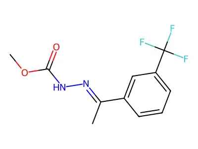 N'-{1-[3-(trifluoromethyl)phenyl]ethylidene}methoxycarbohydrazide structure