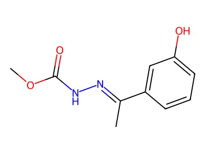 Methyl 2-[1-(3-hydroxyphenyl)ethylidene]-1-hydrazinecarboxylate structure