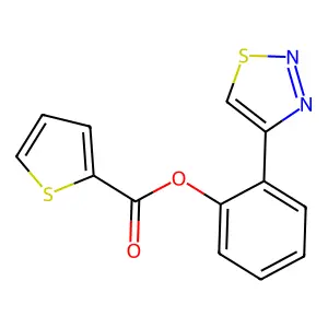 2-(1,2,3-Thiadiazol-4-yl)phenyl 2-thiophenecarboxylate structure