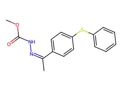 Methyl 2-{1-[4-(phenylsulfanyl)phenyl]ethylidene}-1-hydrazinecarboxylate structure