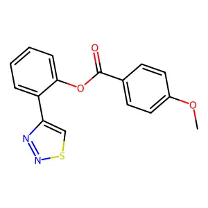 2-(1,2,3-Thiadiazol-4-yl)phenyl 4-methoxybenzenecarboxylate structure