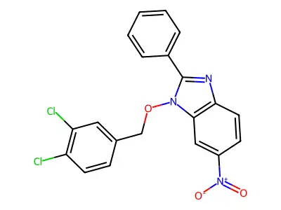 1-[(3,4-dichlorobenzyl)oxy]-6-nitro-2-phenyl-1H-1,3-benzimidazole structure