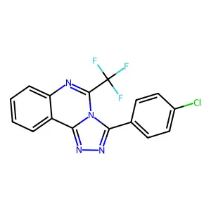 3-(4-Chlorophenyl)-5-(trifluoromethyl)-[1,2,4]triazolo[4,3-c]quinazoline structure