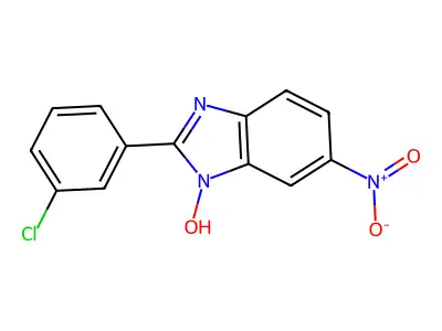 2-(3-chlorophenyl)-6-nitro-1H-1,3-benzimidazol-1-ol structure