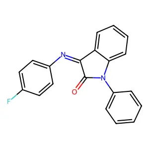 3-[(4-fluorophenyl)imino]-1-phenyl-1,3-dihydro-2H-indol-2-one structure