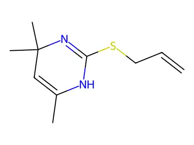 2-(Allylsulfanyl)-4,6,6-trimethyl-1,6-dihydropyrimidine structure