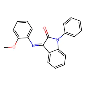 3-[(2-methoxyphenyl)imino]-1-phenyl-1,3-dihydro-2H-indol-2-one structure