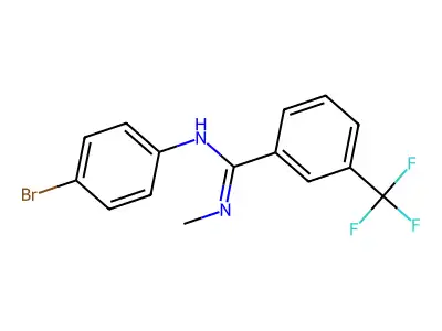 N-(4-bromophenyl)-N'-methyl-3-(trifluoromethyl)benzenecarboximidamide structure